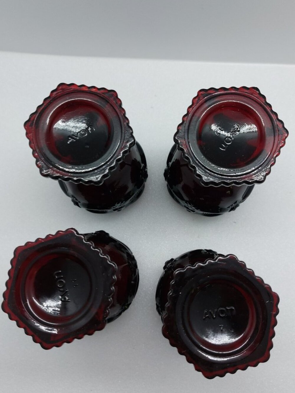 Set Of 4 Cape Cod Small 4 1/2" Goblets by Avon Ruby Red - Picture 6 of 10
